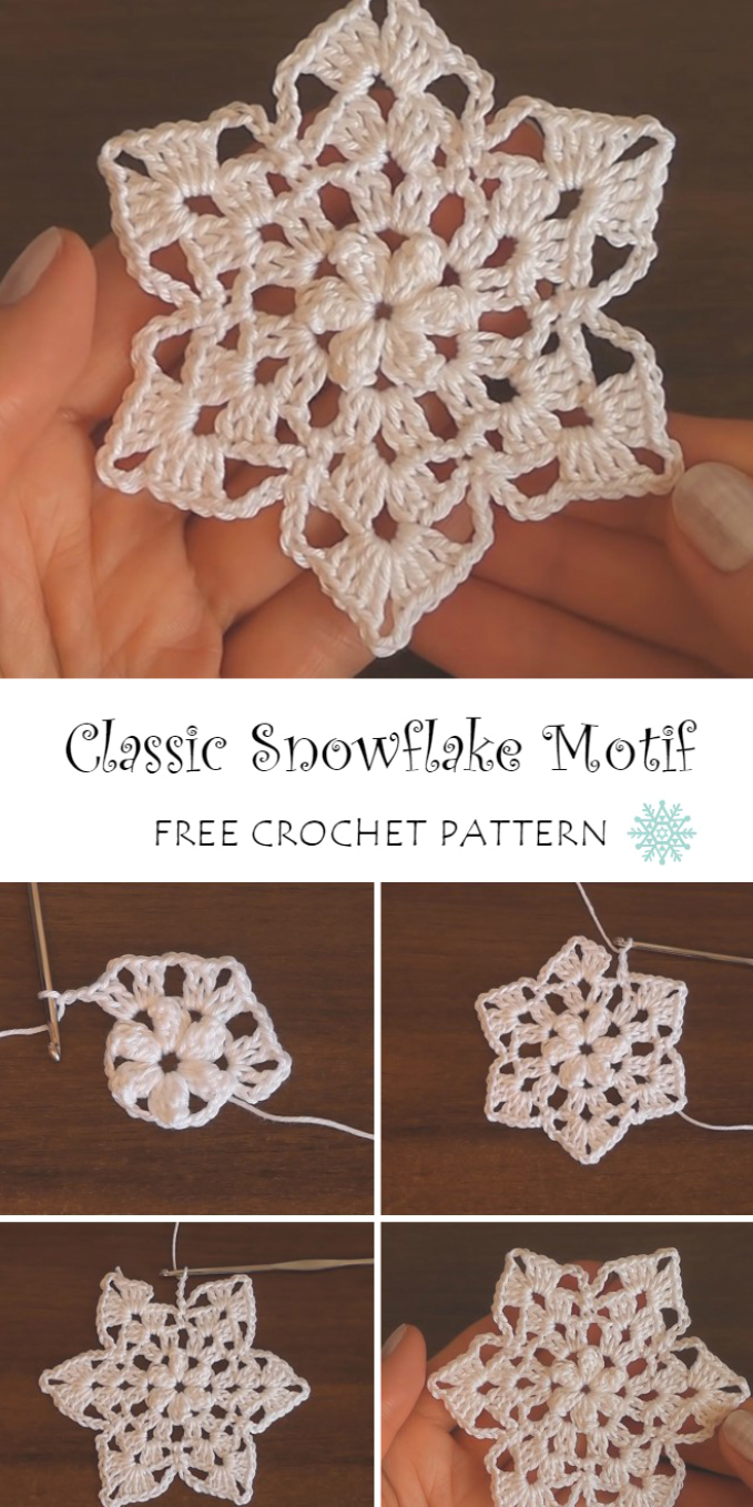 Classic Snowflake Motif crochet pattern