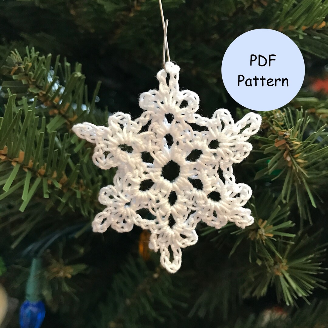 Easy Snowflake Ornament crochet pattern
