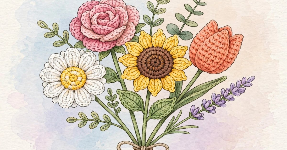 simple free crochet flower patterns five petal flower